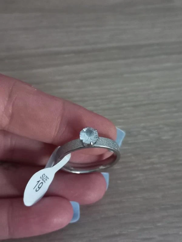 Bague Femme "Strass Blanc" Taille 19